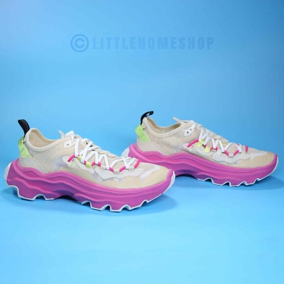NEW! Sorel Kinetic Breakthru Tech Lace Sneakers in Pink, Yellow, Size 7.5 - Picture 4 of 9
